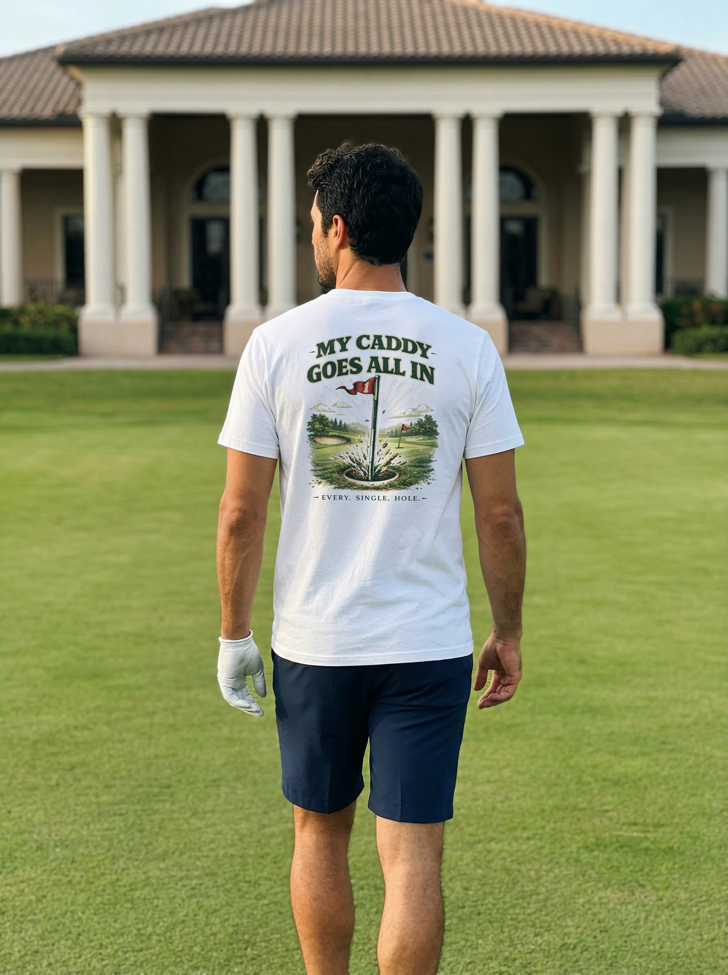 My caddy goes all in
