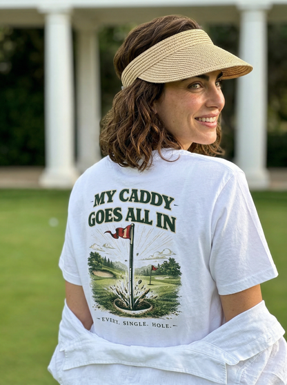 My caddy goes all in